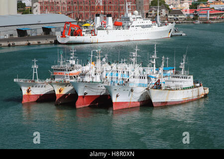 Sur les navires à port raid. Port Louis, Ile Maurice Banque D'Images