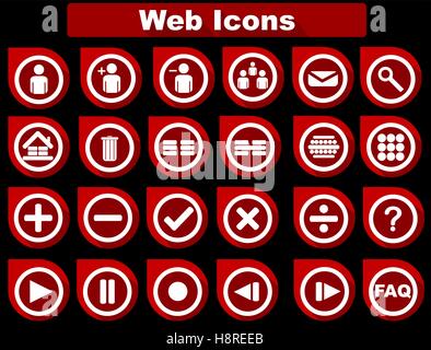 Icônes Web plat Illustration de Vecteur