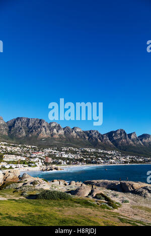 L'Afrique du Sud, Western Cape, Cape Town, Camps Bay et les douze apôtres, Table Mountain National Park Banque D'Images