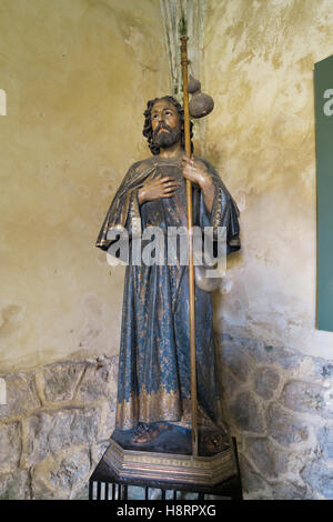 Statue de Saint Jacques en Colegiata Santa Juliana, Santillana del Mar, Cantabria, Spain, Europe Banque D'Images