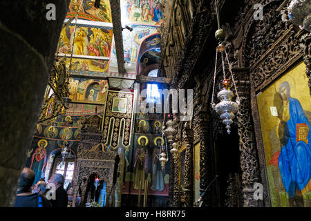 Monastère de Saint Stephen dans Météores, Grèce, Europe Banque D'Images