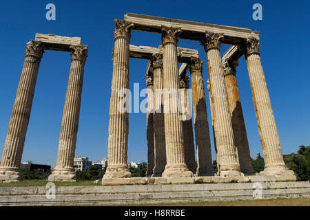 Temple de Zeus Olympien, Athènes, Grèce Banque D'Images