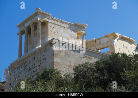 Temple d'Athéna Nike à l'Acropole, Athènes, Grèce Banque D'Images