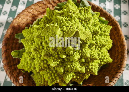 Un ensemble de matières brocoli romanesco Banque D'Images