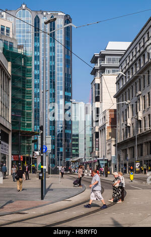 Midland Metro City Centre, Birmingham, West Midlands, England, Royaume-Uni Banque D'Images