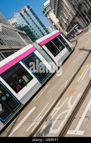 Midland Metro City Centre, Birmingham, West Midlands, England, Royaume-Uni Banque D'Images