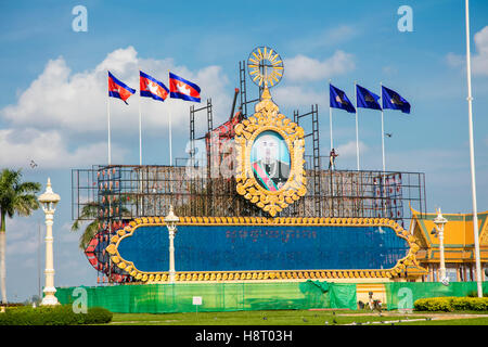 Palais Royal et Musée National. Phnom Penh, Cambodge Banque D'Images
