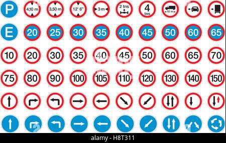 La signalisation routière en format vectoriel pack 2 Illustration de Vecteur