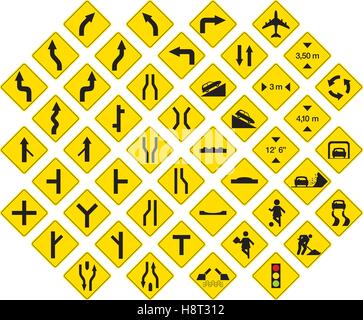 La signalisation routière en format vectoriel pack 3 Illustration de Vecteur