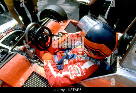 1979 LONG BEACH VILLENEUVE Ferrari 312T4 moins panneau supérieur Banque D'Images