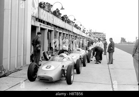 GP D'ALLEMAGNE 1960 fosses 2 PORSCHE Banque D'Images