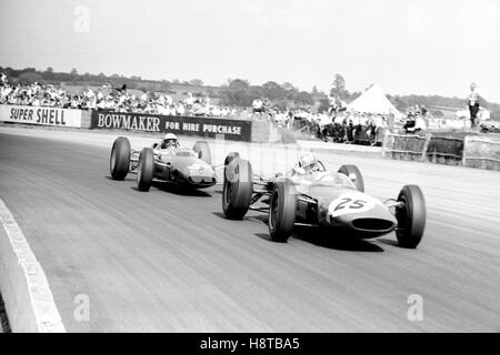 1963 BRITISH GP JO SIFFERT LOTUS 24 BRM LOTUS 25 ŒUVRES TAYLOR TREV Banque D'Images