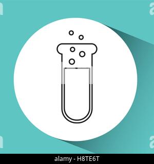 Hand holding test tube rempli de produits chimiques graphic vector illustration eps 10 Illustration de Vecteur