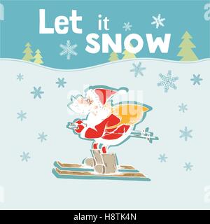 Carte Joyeux Noël Illustration de Vecteur