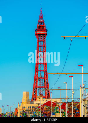 La tour de Blackpool, Blackpool, Lancashire, Royaume-Uni. Banque D'Images