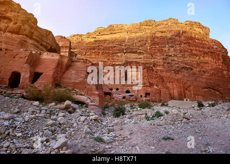 Ville antique de Pétra, en Jordanie Banque D'Images