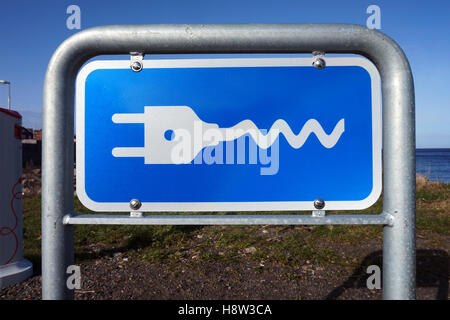 La conception de logo d'alimentation carburant station symbole icône Banque D'Images