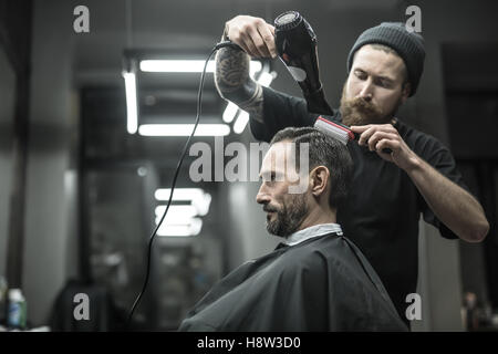 Dans ce type de cheveux de séchage Banque D'Images