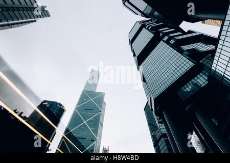 HONG KONG - Jan 30, 2016 : Gratte-ciel dans le centre de Hong Kong Banque D'Images