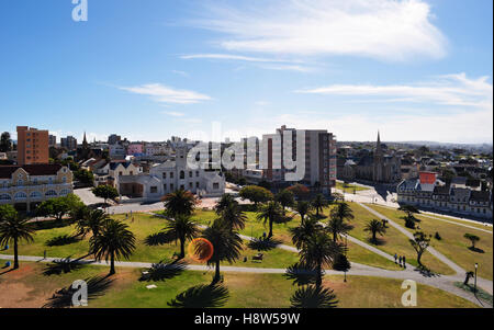 Afrique du Sud : vue sur les toits de Port Elizabeth, l'une des plus grandes villes en Afrique du Sud, appelée la Ville Amicale ou de la Windy City Banque D'Images