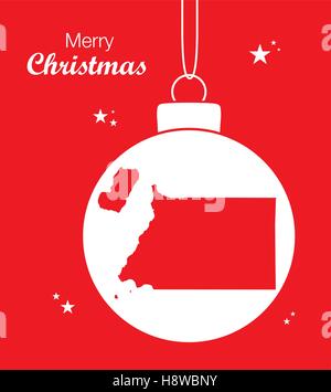 Joyeux Noël thème d'illustration avec la carte de Guinée équatoriale Illustration de Vecteur