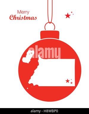 Joyeux Noël thème d'illustration avec la carte de Guinée équatoriale Illustration de Vecteur