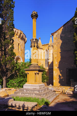 Espagne, Catalogne, Gérone, Vue du cloître de la cathédrale de Tarragone. Banque D'Images