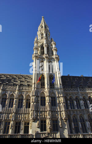 L'Hôtel de ville sur la Grand-Place de Bruxelles, Belgique Banque D'Images