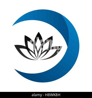 Fleur de Lotus signe pour le bien-être, Spa et Yoga. Vector Illustratio Illustration de Vecteur
