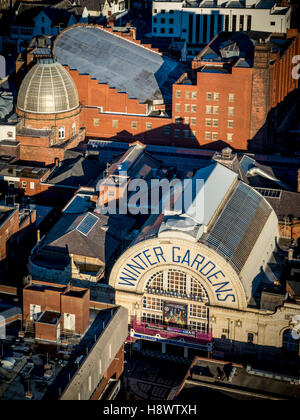 Entrée des jardins d'hiver, Blackpool, Lancashire, Royaume-Uni. Banque D'Images