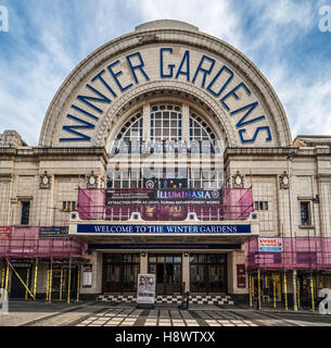 Entrée des jardins d'hiver, Blackpool, Lancashire, Royaume-Uni. Banque D'Images