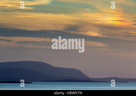 South Ronaldsay ; coucher du soleil ; l'Orkney ; UK Banque D'Images