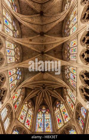 L'église Saint Séverin à Paris, France. Banque D'Images