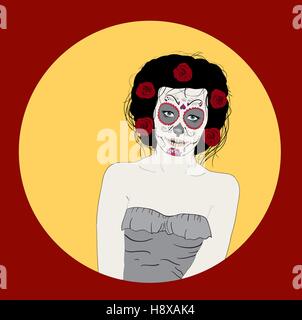 Jour de Dead Girl. Vector illustration. Illustration de Vecteur