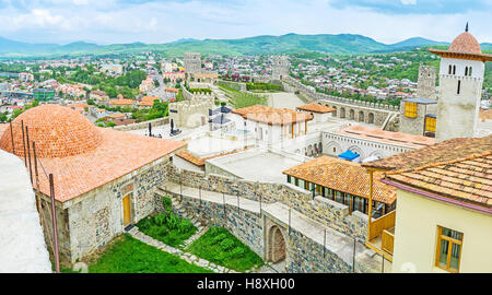 Le château est l'Rabati monument notable de la région de Samtskhe-Javakheti, situé à Akhaltsikhe, Géorgie. Banque D'Images