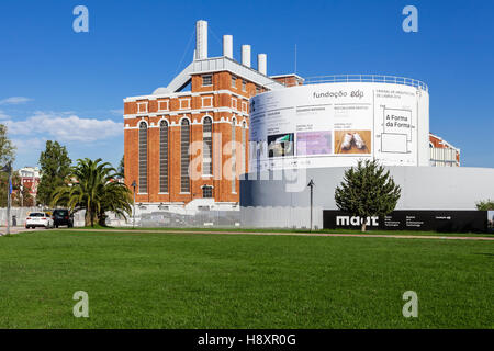 Le centre de Tejo, le début du 20e siècle, convertie en musée de l'électricité. Lisbonne, Portugal. Banque D'Images