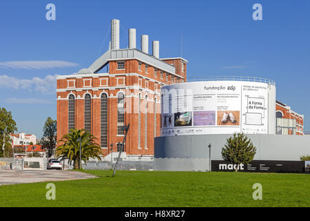 Le centre de Tejo, le début du 20e siècle, convertie en musée de l'électricité. Lisbonne, Portugal. Banque D'Images