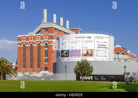 Le centre de Tejo, le début du 20e siècle, convertie en musée de l'électricité. Lisbonne, Portugal. Banque D'Images