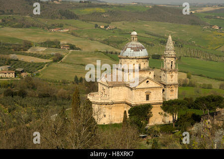 San Biagio église Renaissance, l'architecte Antonio da Sangallo, Montepulciano, Toscane, Italie, Europe Banque D'Images