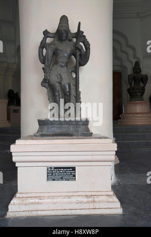 Shiva comme tripurantaka, thanjavur maratha palace museum, tanjore, Tamil Nadu, Inde Banque D'Images