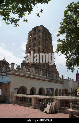 Bell Tower, thanjavur maratha palace complexe, tanjore, Tamil Nadu, Inde Banque D'Images