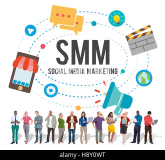 Social Media Marketing Concept d'affaires en ligne Banque D'Images