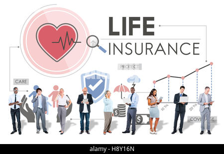 Bénéficiaire d'une protection d'assurance vie Concept de sauvegarde Banque D'Images