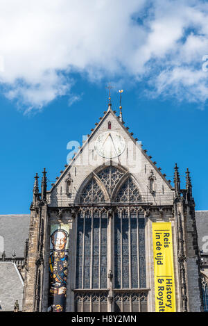 Amsterdam, Pays-Bas - 1 août 2016 : de Nieuwe Kerk à la place du dam. c'est une église du 15ème siècle utilisé maintenant comme un espace d'exposition, pour orgue considérant Banque D'Images