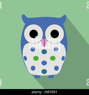 Joli plat hibou Illustration de Vecteur