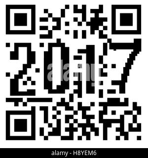 2017 l'intérieur d'un code QR de l'écrit Banque D'Images