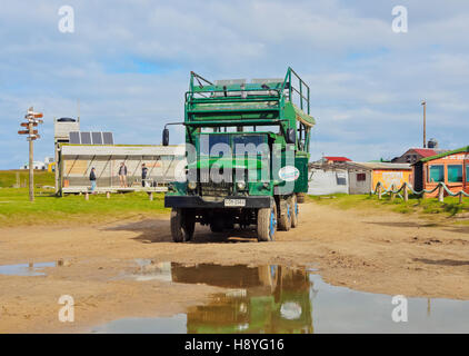 L'Uruguay, Rocha Ministère, Cabo Polonio, camions spéciaux sont utilisés pour arriver à l'hameau. Banque D'Images