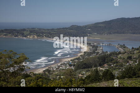 Bolinas Bay et plage de Stinson, comté de Marin, en Californie - sur la ligne de la faille de San Andreas Banque D'Images