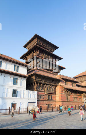 Basantapur tower, partie du Palais Royal, complexe Durbar Square, Katmandou, Népal Banque D'Images