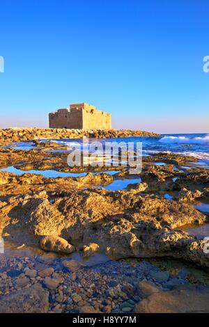 Le château de Paphos, Paphos, Chypre, Méditerranée orientale Banque D'Images